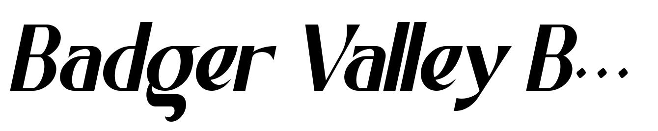 Badger Valley Bold Italic